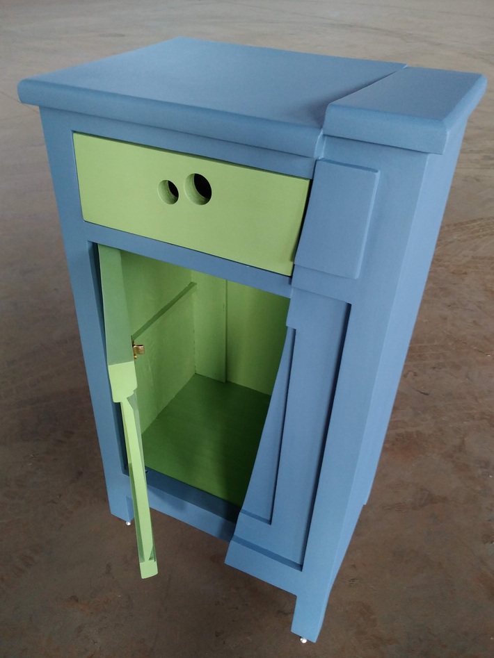 01 Mobile scultura blu e verde